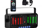 3-Efekty LED Laser Strobo Deby MIX Wzorów Pilot