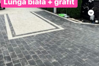 Kostka brukowa LUNGA biała grafit